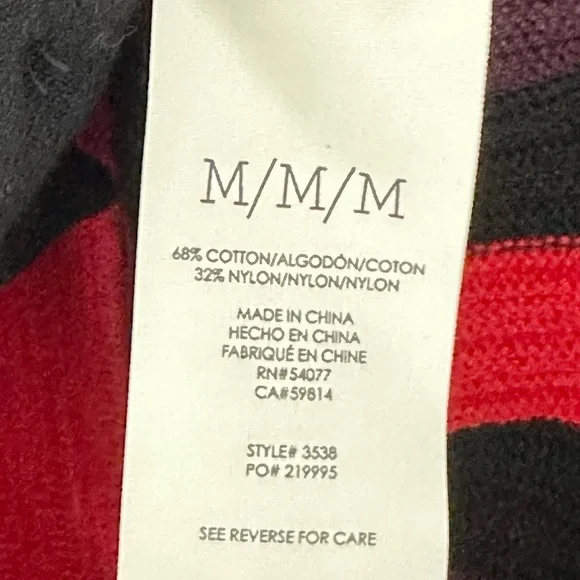 CAbi sophisticated black and red striped Royal pull over size Medium - Picture 4 of 6